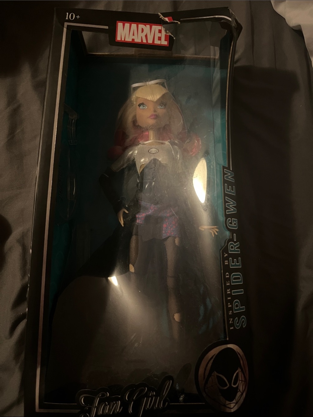 Marvel Spider-Gwen Fan Girl Doll - White, Pink, Black, Blue
